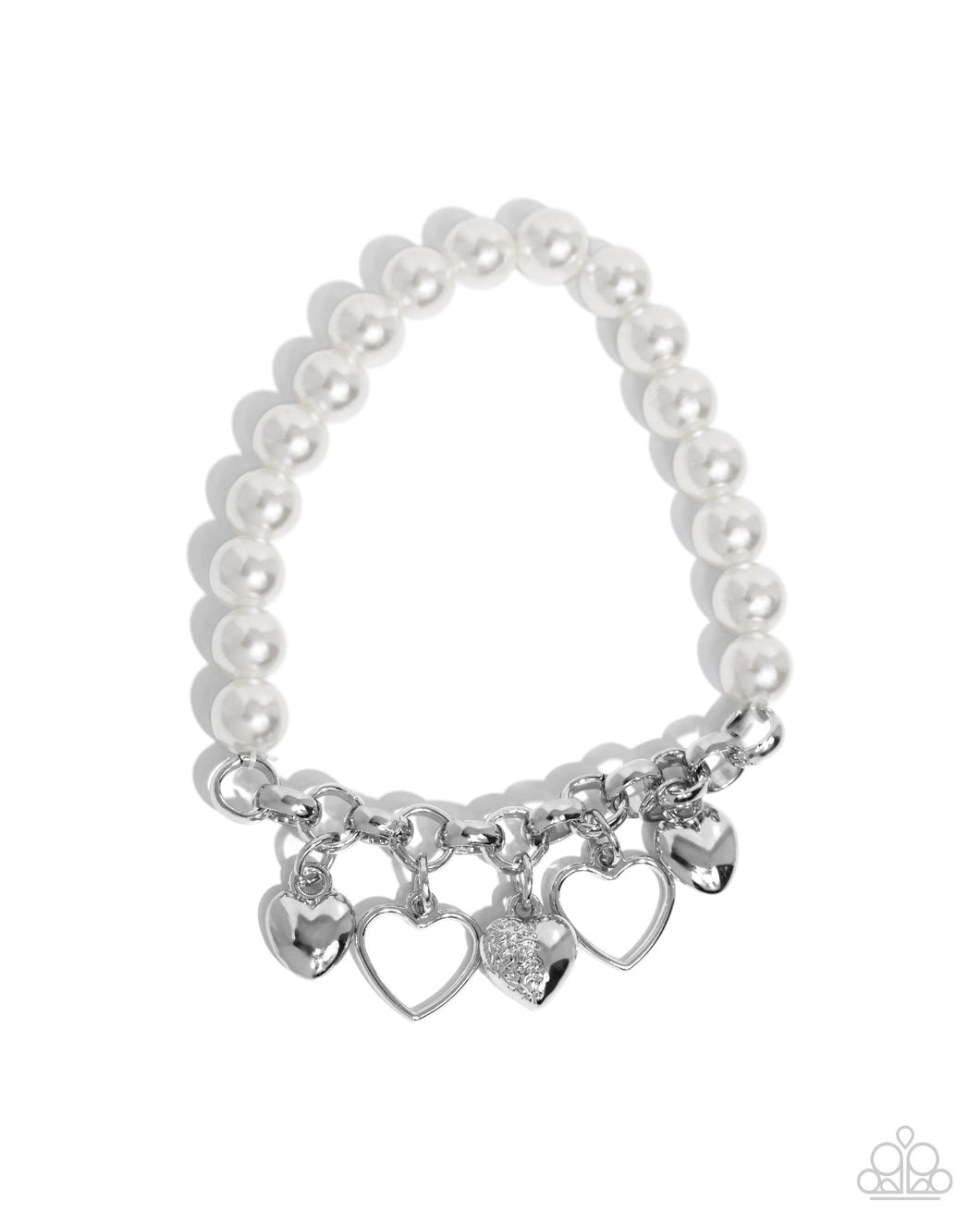 Charming Candidate White Bracelet