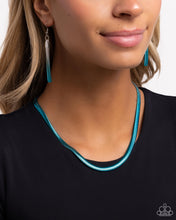 Load image into Gallery viewer, Spray Paint Sass Blue Necklace