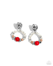 Load image into Gallery viewer, Swirl Selfie Red Earrings
