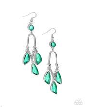 Load image into Gallery viewer, Winged Wardrobe Green Earrings