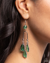 Load image into Gallery viewer, Winged Wardrobe Green Earrings