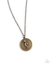 Load image into Gallery viewer, Seahorse Solo Brass Necklace