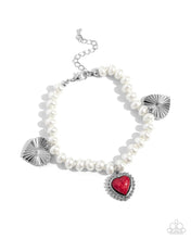 Load image into Gallery viewer, Heart-struck Haven Red Bracelet