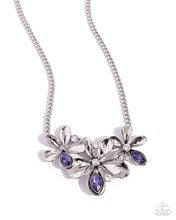 Load image into Gallery viewer, Twirling Triad Purple Necklace