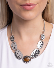Load image into Gallery viewer, Textured Timbre Brown Necklace