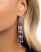 Load image into Gallery viewer, Cascading Clarity Blue Earrings