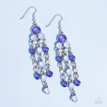 Load image into Gallery viewer, Cascading Clarity Blue Earrings