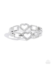 Load image into Gallery viewer, Flashy Fondness White Hinged Bangle
