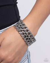 Load image into Gallery viewer, Braided Bandit White Hinged Bracelet