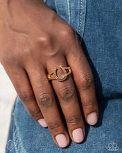 Load image into Gallery viewer, Luck Be A LEADER Gold Skinny Band Ring
