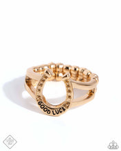 Load image into Gallery viewer, Luck Be A LEADER Gold Skinny Band Ring