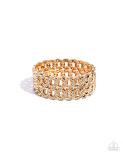 Load image into Gallery viewer, Braided Bandit Gold HInged Bracelet