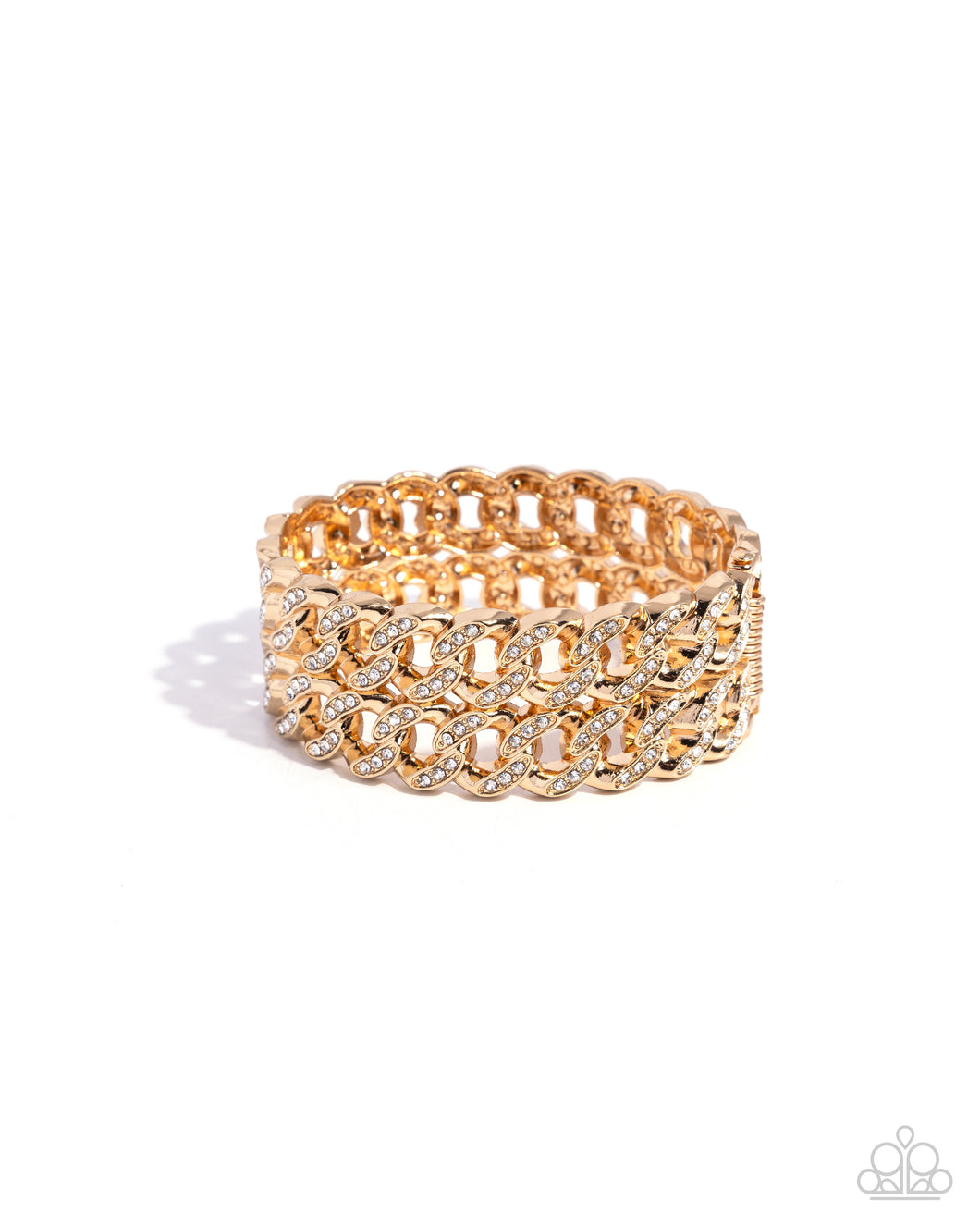 Braided Bandit Gold HInged Bracelet