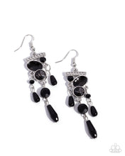 Load image into Gallery viewer, Triumphant Tassel Black Earrings