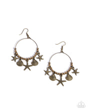 Load image into Gallery viewer, Coastal Conversation Brass Earrings