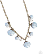 Load image into Gallery viewer, Seashell Sophistication Brass Necklace