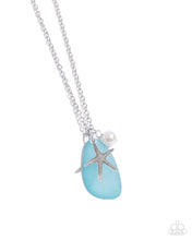 Load image into Gallery viewer, Sea Glass Stash Blue Necklace