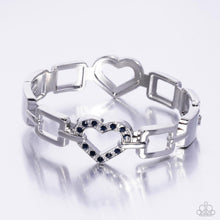 Load image into Gallery viewer, Flashy Fondness Blue Hinged Bangle