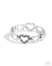 Load image into Gallery viewer, Flashy Fondness Blue Hinged Bangle