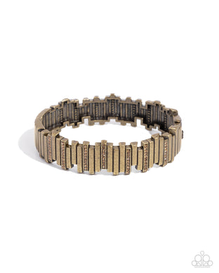 Admirably Aligned Brass Hinge Bracelet