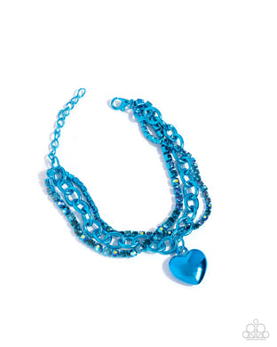 Affectionate Accent Blue Bracelet