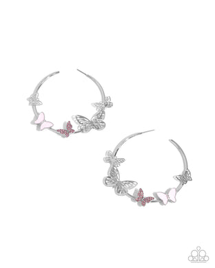 Aerial Allegiance Pink Hoop Earrings