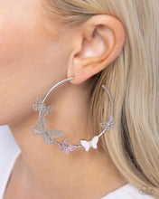 Load image into Gallery viewer, Aerial Allegiance Pink Hoop Earrings