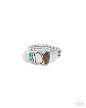 Load image into Gallery viewer, Colored Character Blue Skinny Band Ring
