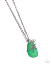 Load image into Gallery viewer, Sea Glass Stash Green Necklace