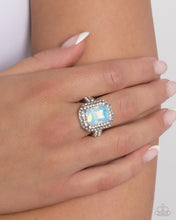 Load image into Gallery viewer, Faceted Fidelity Blue Skinny Band Ring