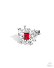 Load image into Gallery viewer, Tastefully Tilted Red Skinny Band Ring