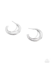 Load image into Gallery viewer, Curly Charisma Silver Hoop Earrings