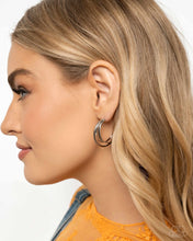 Load image into Gallery viewer, Curly Charisma Silver Hoop Earrings
