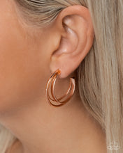 Load image into Gallery viewer, Curly Charisma Copper Hoop Earrings
