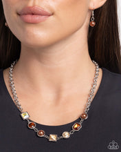 Load image into Gallery viewer, Bejeweled Bravado Brown Necklace
