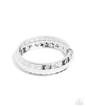 Load image into Gallery viewer, Hammered Hardware Silver Hinged Bracelet