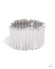 Load image into Gallery viewer, Warped Welding Silver Hinged Bracelet