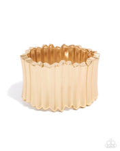 Load image into Gallery viewer, Warped Welding Gold Hinged Bangle