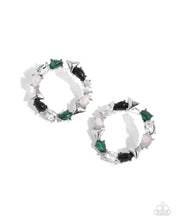 Load image into Gallery viewer, Triangular Talent Green Post Earrings