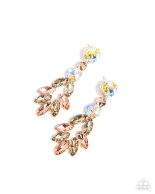 Cascading Cache Gold Earrings