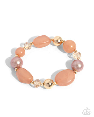 Beaded Backing Brown Bracelet