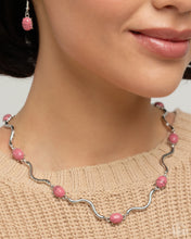 Load image into Gallery viewer, Striped Season Pink Necklace