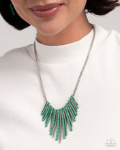 Load image into Gallery viewer, Fashionable Fringe Green Necklace