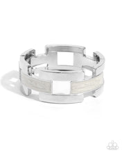 Load image into Gallery viewer, Modern Merger White Hinged Bracelet