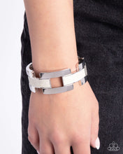 Load image into Gallery viewer, Modern Merger White Hinged Bracelet