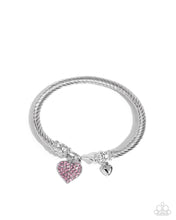 Load image into Gallery viewer, Heart Hour Pink Bangle
