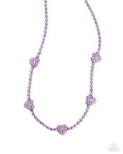 Load image into Gallery viewer, Homecoming Hearts Purple Necklace