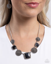 Load image into Gallery viewer, Spiral Sass Black Necklace