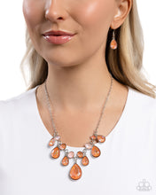 Load image into Gallery viewer, Talented Teardrops Orange Necklace