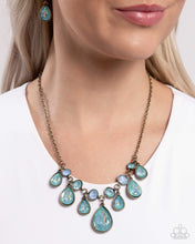 Load image into Gallery viewer, Talented Teardrops Brass Necklace